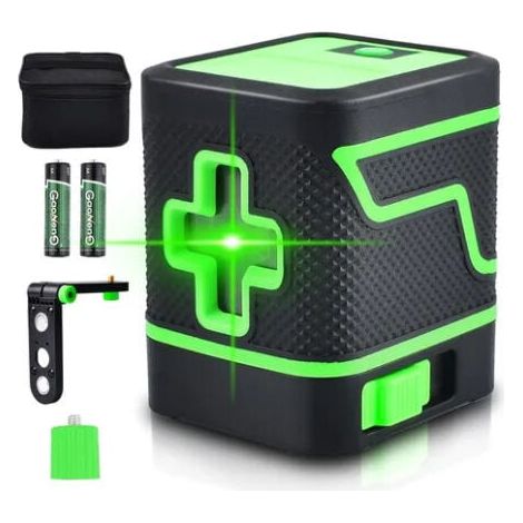 UlisemLaser Level Starkes Licht Dünne Linie Automatische Linienzeichnung Mini Kleines tragbares 2-Linien-Grünlicht-Level-Meter-Liniengießinstrument (1/4)