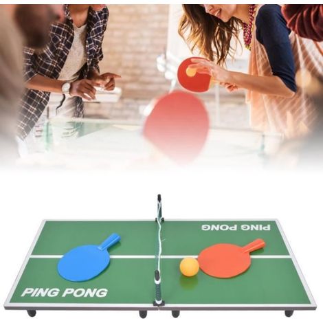 Mini jeu de tennis de table - Durable - Pliable - Portable - Enfant - Mixte