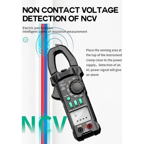 Instrument de mesure 3 en 1 FY219, pince numérique AC/DC à Double affichage, compteur de courant de tension Portable (1/5)