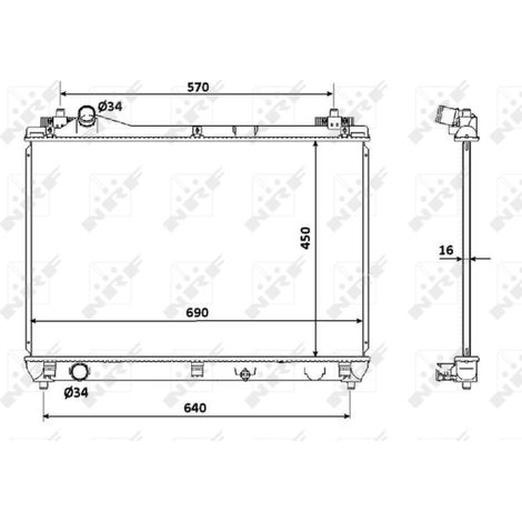 Radiateur, refroidissement du moteur NRF 53915 SUZUKI 1770065J00 1770065J20