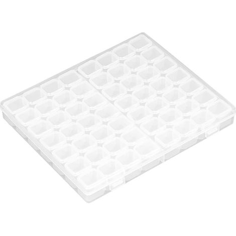 Boîte de rangement transparente en plastique pour bijoux d'ongles. Voir photo. (1/5)