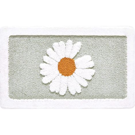 Tapis de bain antidérapant - 45 x 65 cm, tapis de bain absorbant en microfibre, lavable en machine, pour baignoire, douche et salle de bain. (1/5)