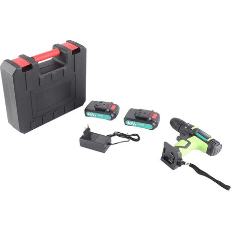 Perceuse-visseuse sans fil 21V 3.0Ah Li-Ion, tournevis électrique rechargeable avec 2 batteries, mandrin automatique, chargeur EU 220V (1/5)