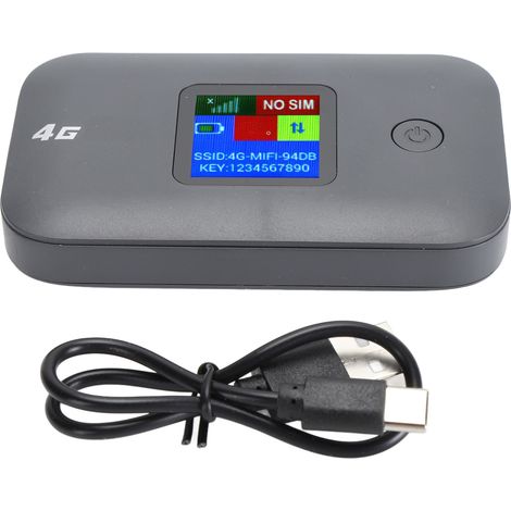 4G WiFi Mobile Hotspot 300Mbps connecte jusqu'à 10 appareils 3000mAh USB alimenté WPA WPA2 WiFi Encryption European Asian Edition (1/5)