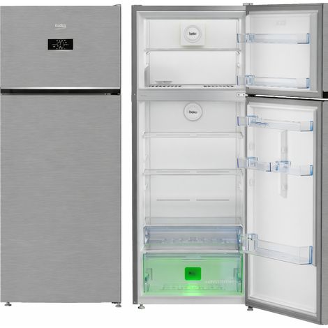 Beko RDNG455E40XBN. Capacità netta totale: 406 L. Cerniera porta: Destra. Classe climatica: SN-T, Emissione acustica: 41 dB. Capacità netta frigorifero: 313 L, No Frost (frigorifero), Luce interna,... (1/2)