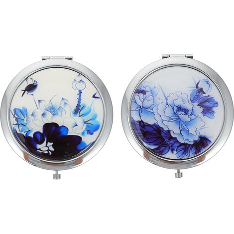 Miroir de Maquillage Grossissant Double Face Portable Petit Miroir pour Cosmétiques Voyage Et Utilisation Quotidienne (1/5)