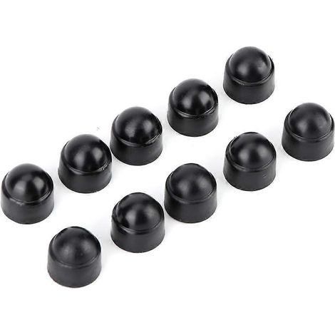 10 Stück 15 mm/0,59 Zoll M8 Sechskantschrauben aus Kunststoff mit Muttern und Kopfkappen