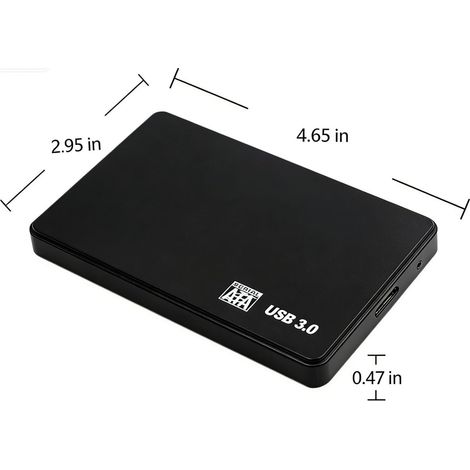 USB 3.0, Format 2,5 SATA III, SSD und HDD, kompatibel mit WD, Toshiba, Samsung, PS4 und Xbox, unterstützt UASP (noir)