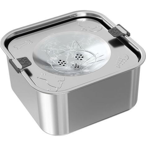 [JAMAIS UTILISÉ] Bol d'eau pour Chiens Acier Inoxydable 3 L (1/4)