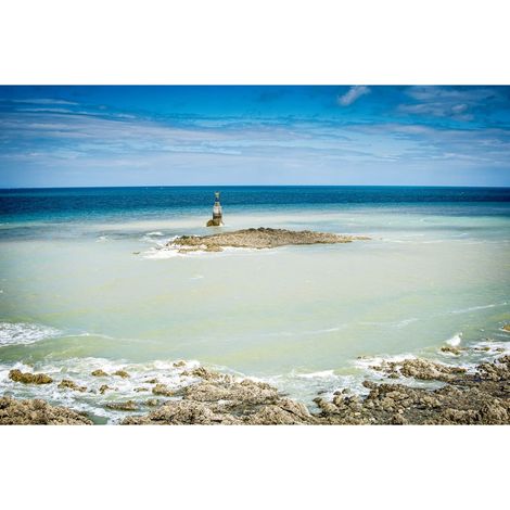 Tableau sur toile plage Granville 65x97 cm - Impression sur Toile Murale Décorative - Image imprimée en HD sur Toile - Toile sur Châssis en Bois FSC - Fabriqué en France (1/4)