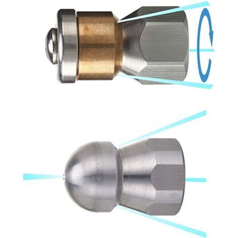 QORVA-Kit de nettoyage de canalisations - Tuyau d'égout pour nettoyeurs haute pression Kärcher K2, K3, K4, K5, K6, K7 et Lavor - 5M - Tuyau d'égout Kit de nettoyage