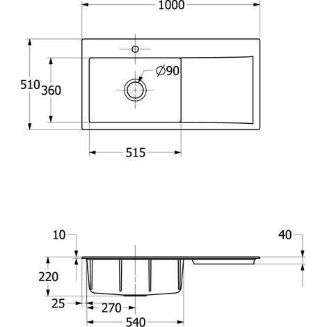 Villeroy & Boch 33611FKD SP Subway Style 60 Plat 980x490 mm