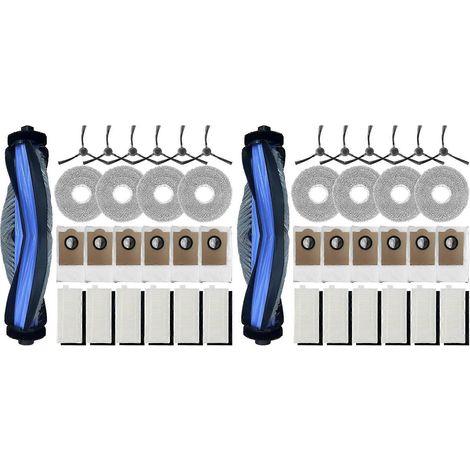 Kit de 2 pièces pour aspirateur robot Lefant M3 : 1 brosse principale, 6 filtres HEPA, 4 lingettes de nettoyage, 6 sacs à poussière et 6 brosses latérales. (1/5)