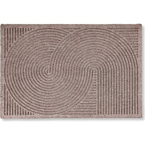 Felpudo antideslizante para exteriores，felpudo antipolvo resistente a la intemperie，felpudo duradero de 45 x 75 cm，color beige