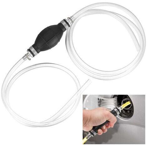 Pompe à Essence Manuelle de Siphon, Pompe Manuelle de Transfert de Diesel pour l'eau de Gasoil Parfaite pour SUV, MPV, Tondeuse à Gazon, Aquariums, avec un total de 2 m de tuyau, (1/4)