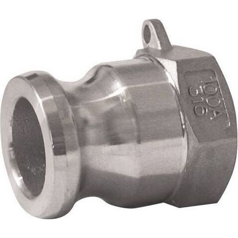 Raccord Camlock male - filetée femelle en inox - Type A Ø A: 3/4''Ø B: 3/4''