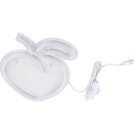 Decoración de pared LED con forma de melocotón que se ilumina - Cable USB Power Bank para sala de estar, oficina, tienda (1/5)