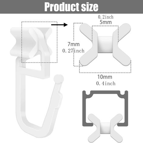 Vorhangzubehör für den Einzelhandel, X-Schienen-Rollenset, 50-teilig, geräuschlose Vorhangrolle (1/5)