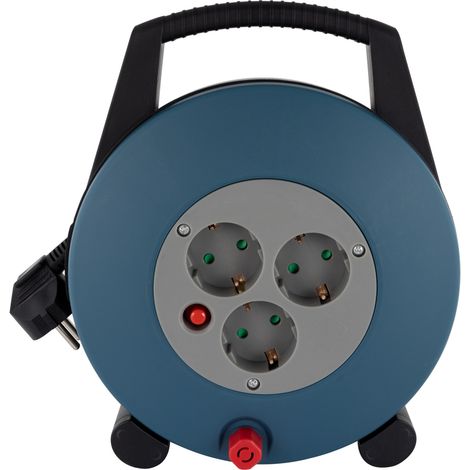 REV Cable Box H05VV, 10 m, petrol/black, IP20, triple sockets (1/4)