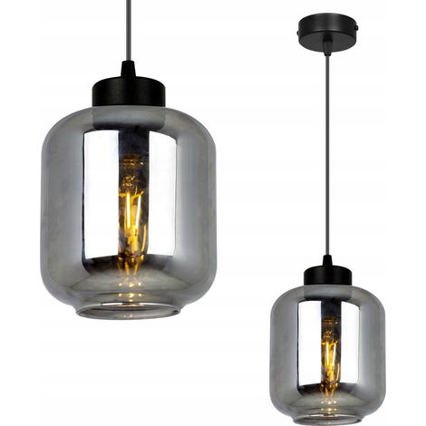 LÁMPARA COLGANTE MODERNA Y ELEGANTE CON PANTALLA DE CRISTAL