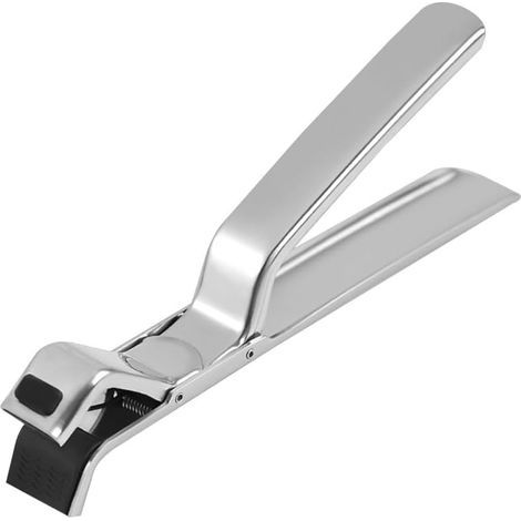 Pince anti-brûlure multifonctionnelle pour bols, demi-pince en acier inoxydable avec coussinets antidérapants en silicone pour la cuisine, bols, plats, assiettes, poêles, casseroles et bouteilles chau (1/5)