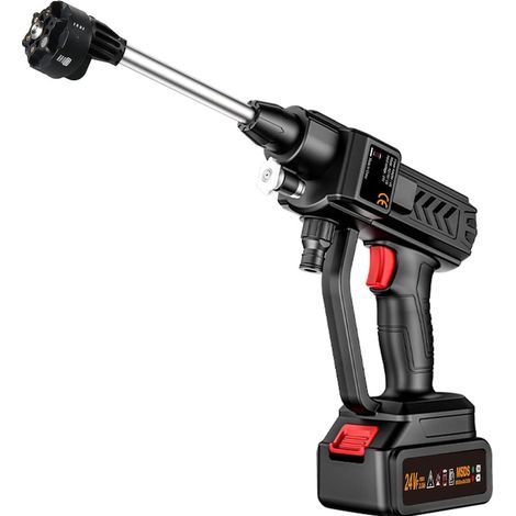 Pistolet nettoyeur haute pression 300 W, 24 V, noir (1/2)