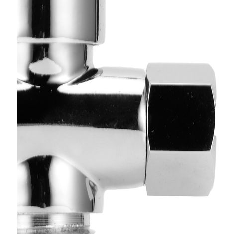 3-Wege-Umstellventil aus poliertem Kupfer/Zink-Chrom für fest installierte Dusche und Handbrause, 3/8"-Absperrventil, Badezimmerzubehör (1/5)