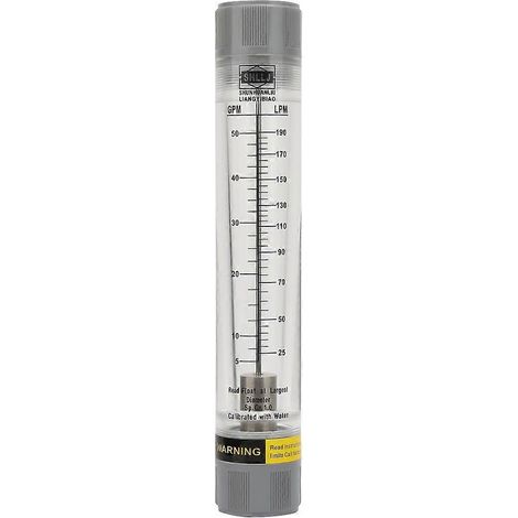 LZM-25G Acryl-Plexiglas-Rohr-Durchflussmesser Durchflussmesser für Wasser Innengewinde G1 Zoll (5-50 GPM)