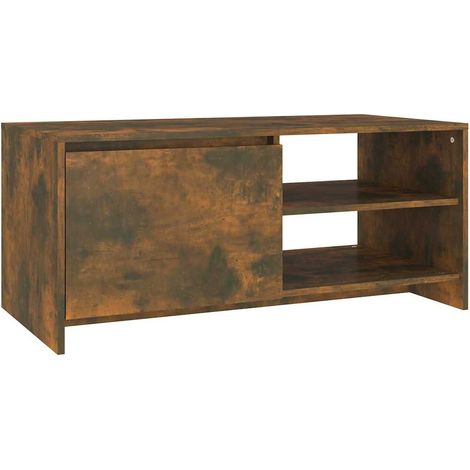 Maison Exclusive - Tavolino da Salotto Rovere Fumo 102x50x45 cm Legno Multistrato (1/5)