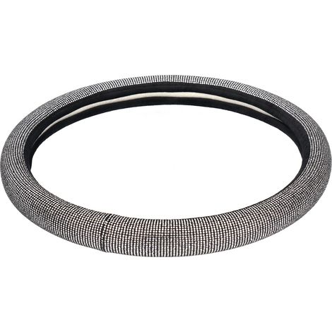 Universeller, dekorativer Lenkradbezug aus Kunstleder mit Strasssteinen (14,5–15 Zoll) für Damen und Mädchen (1/5)