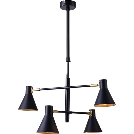 Lampadario Candellux Less 34-72689 nero oro in 4xE14 (1/2)