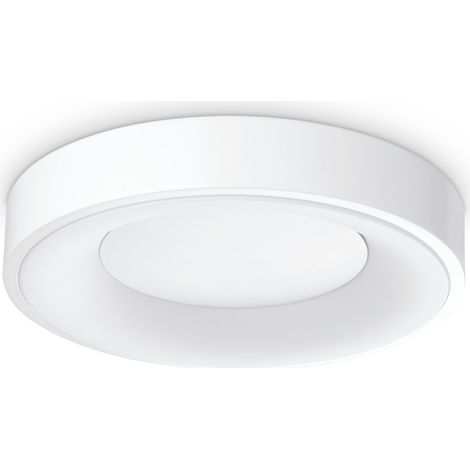 Plafoniera Contemporanea Planet Metallo Bianco Led Integrato 17W 3000K Ip20