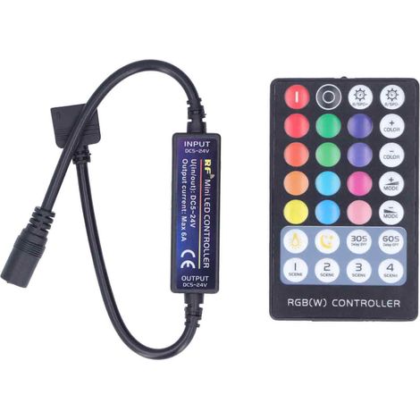 Contrôleur LED RF Mini RGBW - Télécommande Tactile Complète - Portée 30 M - Pour Bande Lumineuse USB - 1 Pièce