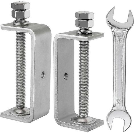 Lot de 2 serre-joints en acier inoxydable 304, serre-joints robustes pour le travail du bois et le soudage. (1/5)