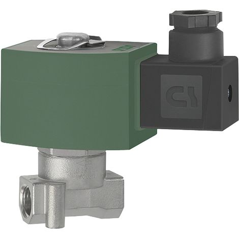 Riegler 2/2-Wege-MV, ES, FPM, NC, direktg., 24 V DC, NPT 1/8, PN 0-14 bar (1/4)