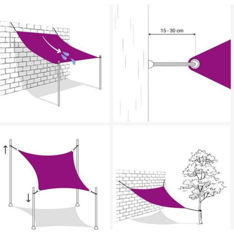 vidaXL Voile d'ombrage 160 g/m² trapèze gris clair 3/4x3 m PEHD, voile de soleil, voile d’ombrage, store de patio, voile de 4002071 (1/5)