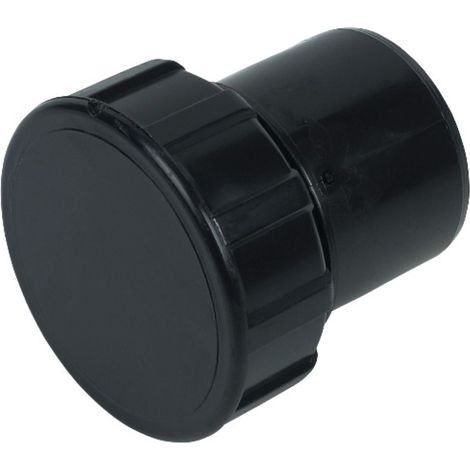 FloPlast 40mm Black ABS Solvent Weld Access Plug - Pack of 10 (1/2)
