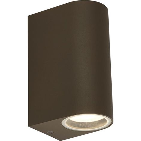 Applique da parete Eiffel Outdoor 2Lt - Marrone rustico, trasparente e satinato (1/2)