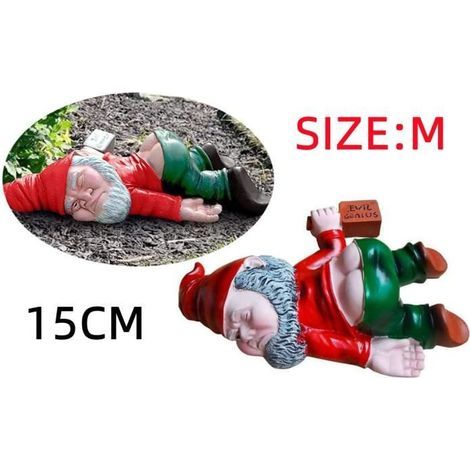 Lawn Ornaments - Garden Gnome - Waterproof Resin - 10x15x4cm - Outdoor Decor