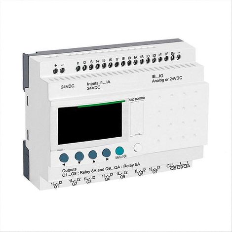 Contrôleur programmable pour relais intelligent compact Zelio Logic SR3B261BD (1/5)