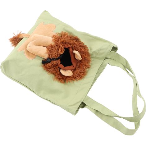 Sac en toile pour animaux de compagnie, motif lion mignon, grande capacité, sac de transport portable à bandoulière pour l'extérieur, type 4 (1/5)
