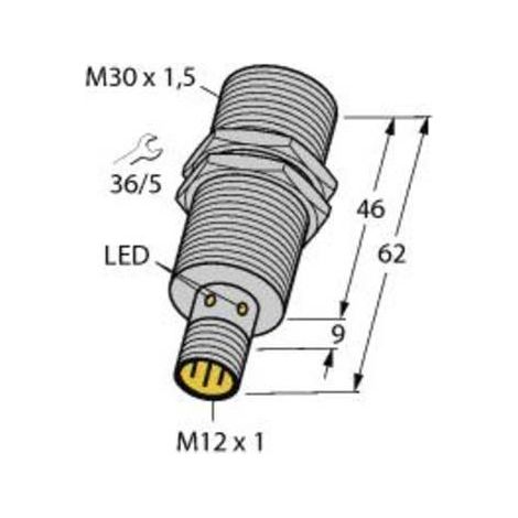 Turck BI15-M30-VP6X-H1141 Induktiver Sensor verchromt 15 mm