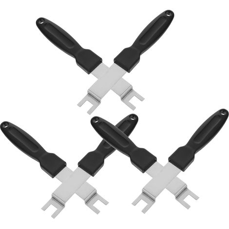 Juego de 6 asas para barbacoa – fabricadas en acero inoxidable negro y plástico. (1/5)