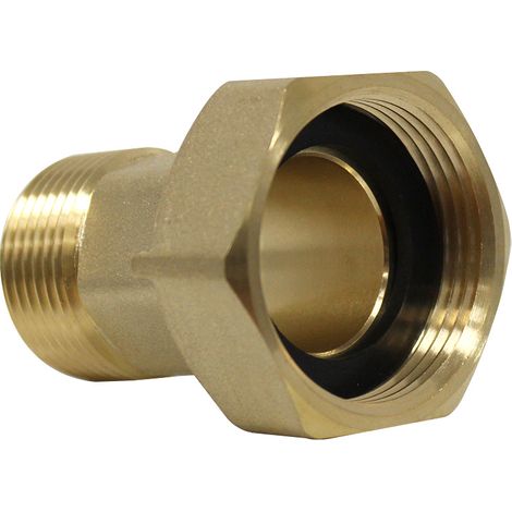 Sferaco – Raccord de robinetterie mâle 33x42 en laiton avec trou de plombage – Filetage BSP cylindrique – Joint EPDM pour eau potable