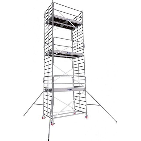 Echafaudage roulant alu - hauteur de travail max 7.90m - 7225062