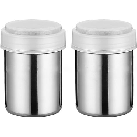 Lot de 2 Tamiseurs en Acier Inoxydable pour Cuisine - Saupoudreuse à Épices à Maille Fine, Idéal pour Farine et Sucres (1/5)