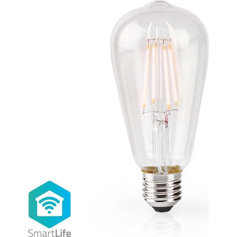 Smartlife led vintage lampa wi fi e27 500 lm 5 w varm vit 2700 k glas android ios st64 1 st (1/5)