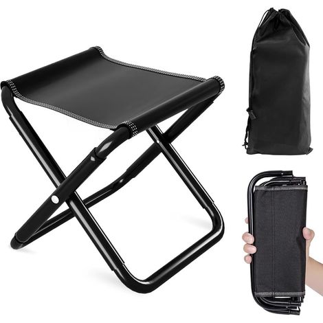 Poggiapiedi portatile da esterno da 30 cm, sedia da campeggio pieghevole con borsa per il trasporto, ideale per giardino, pesca e attività in spiaggia. (1/5)