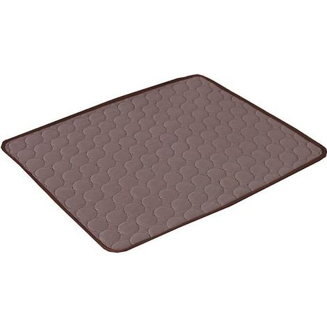 Tapis rafraîchissant pour animaux de compagnie - Tapis rafraîchissant pour chien et chat - Marron XL (100x70cm) (1/4)