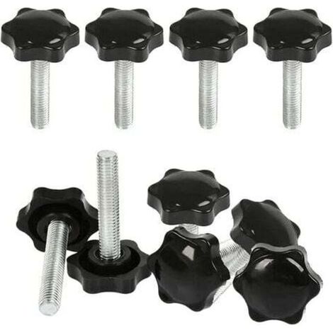 10 Pcs M8x40mm Boutons Serrage Vis Tte Molete,Bouton Main Filet Ecrou en Etoile Boulon de Serrage Filetage Boutons de Serrage Filetage avec Poigne Serrage de Poigne Visser en Plastique (1/4)